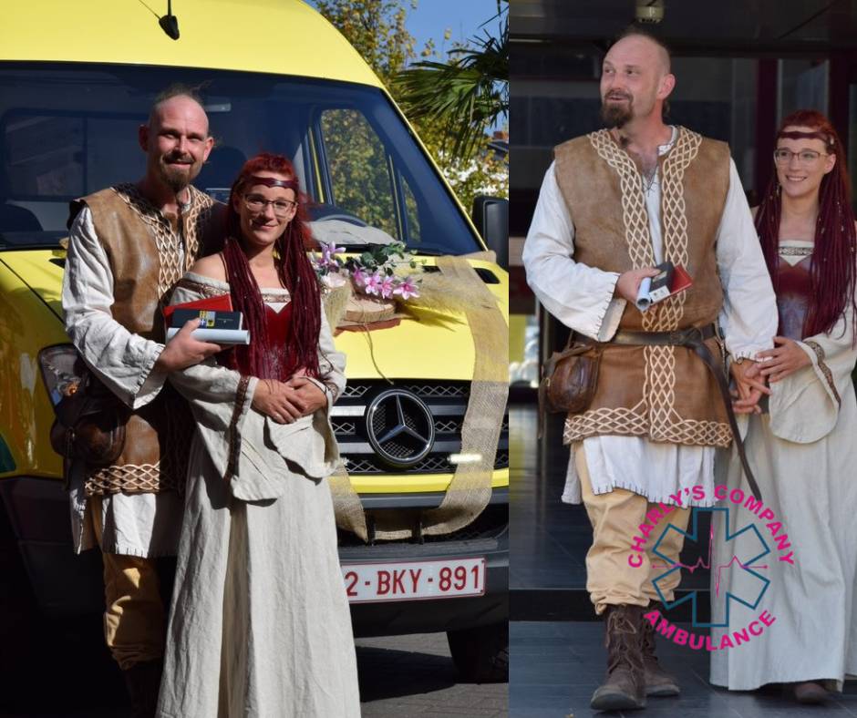 Un mariage original en ambulance chez Charly's Company D'Ecaussinnes Soignies